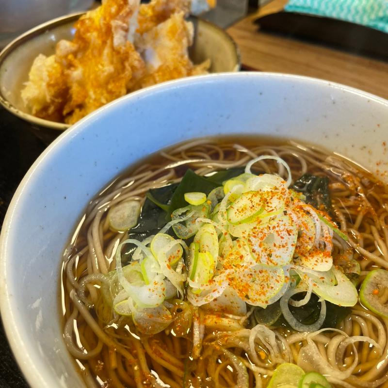 天丼セット(甲斐そば)