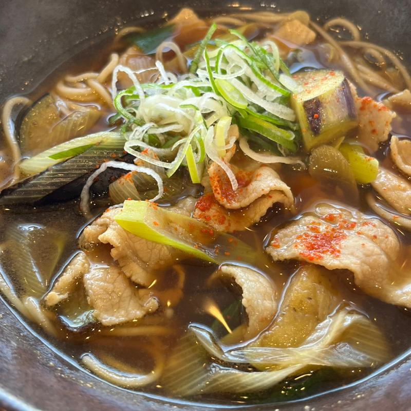 肉茄子そば(ゆで太郎 もつ次郎 花小金井店)