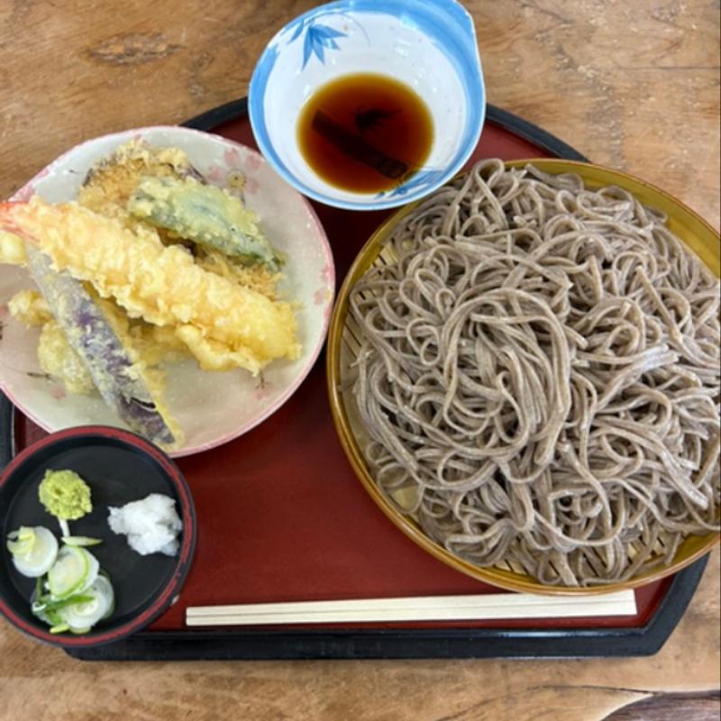 十割そば盛そば200gハーフ天ぷら(そば処白山 )