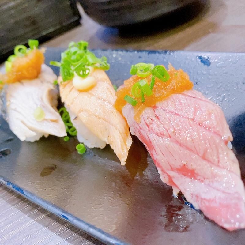 炙り三貫盛り(すしざんまい S広島店)