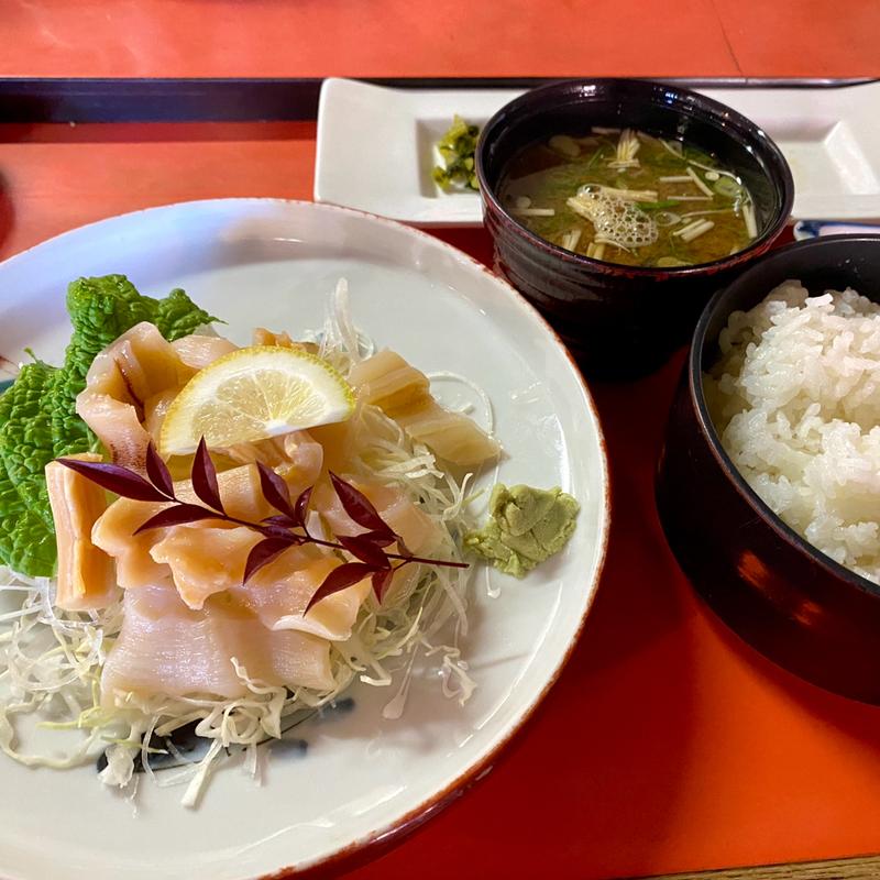 白ミル貝刺身定食(田原屋 )