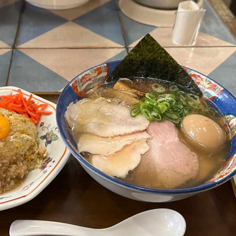 味玉塩そば+チャーシュートッピング(麺や食堂 厚木本店)