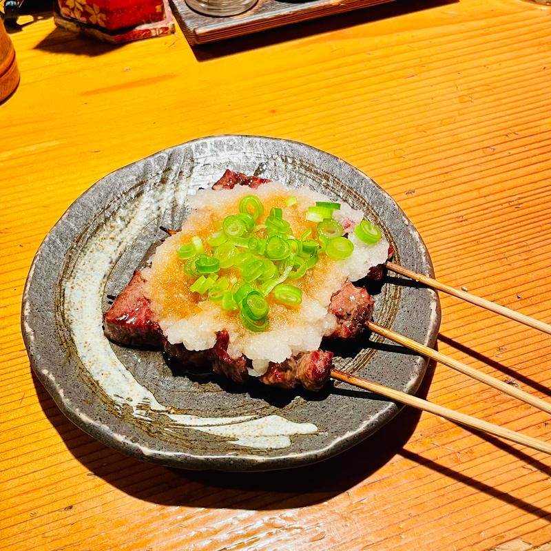 牛ロースポン酢味(炭火焼鳥酒房 和光市のおっ鳥家)