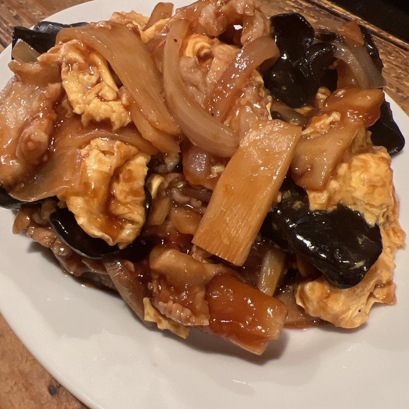 豚肉玉子きくらげ炒め(万豚記 三軒茶屋店)