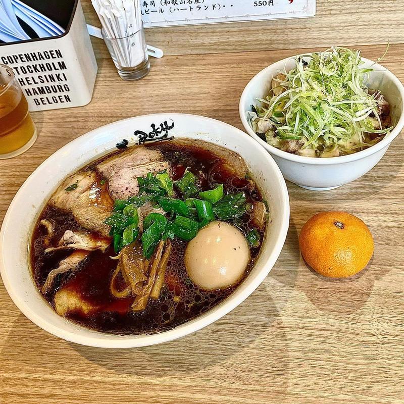 中華そば並 肉増し&どんぶり(麺屋 丈六)