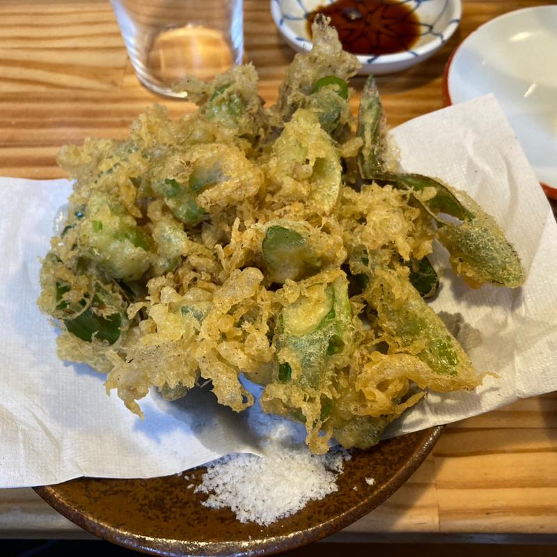 長葱のかき揚げ(梅田屋)