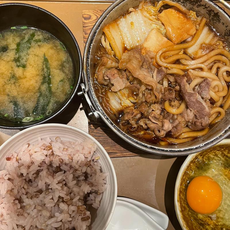 すき焼き定食(やよい軒 三川町店 )