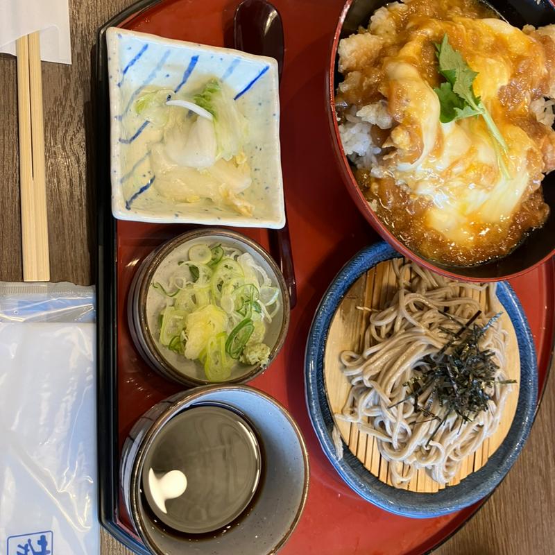 ふわたま天丼と麺皿そば(和食麺処サガミ 川崎宮前店)