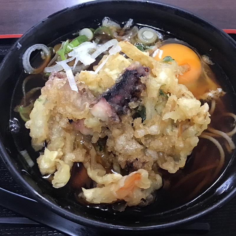 ゲソ天玉そば(おそば 天かめ 両国店)