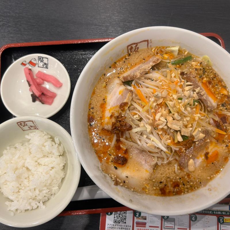 焦がしごまみそラーメン（季節限定のおすすめラーメン）(喜多方ラーメン坂内 日立鮎川店)