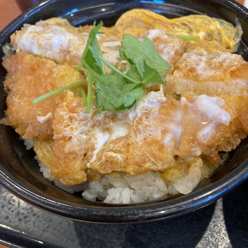 熟成ロースかつ丼鴨小うどんほうれん草お浸しセット(かつ庵 横須賀三春町店)
