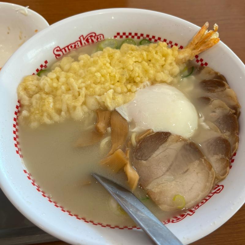 特製ラーメン＋海老天トッピング(スガキヤ 富士南イオン店 （Sugakiya）)