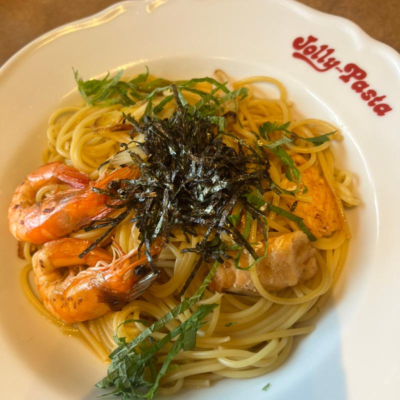 サーモンハラスと 有頭エビのバター醤油(ジョリーパスタ 亀岡店 )