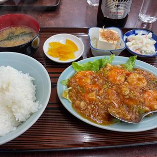 海老のチリソース煮定食(正華 花畑店)