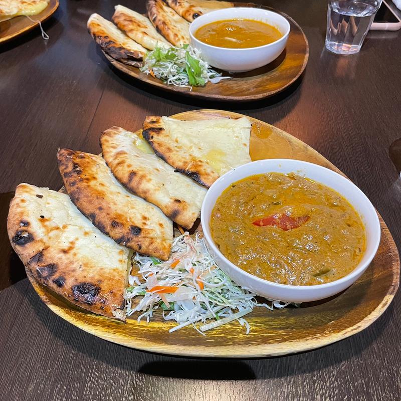 チーズナンセット　マトンマサラ(タルカリ TARKARI)