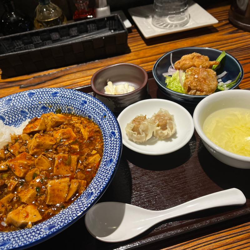 ランチセットB（麻婆麻婆）(恵比寿餃子 大豊記 西新宿)