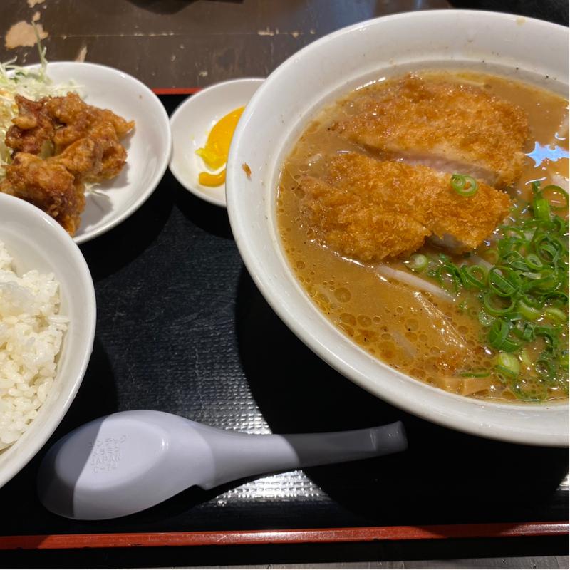 みそカツラーメンセット(円座うまか飯店)