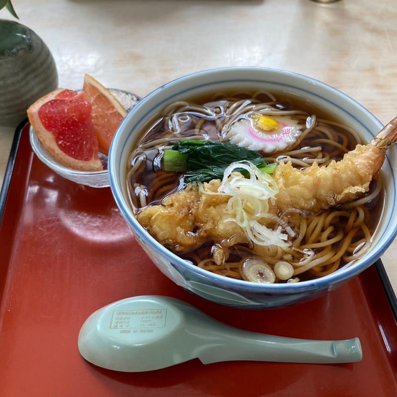 天ぷら蕎麦(不二家 勝浦駅前店)