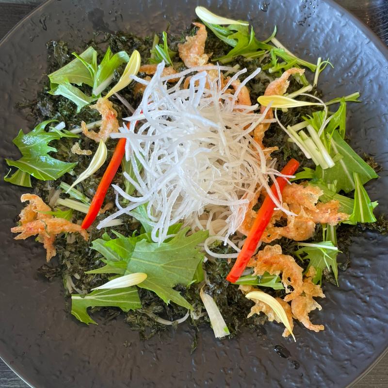 桜海老と岩のりの蕎麦(そば処みよし)