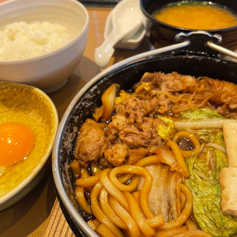 すき焼き定食(やよい軒 飯塚店)