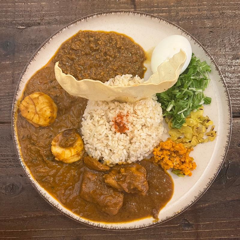 あいがけカレー(こっそりカレー)