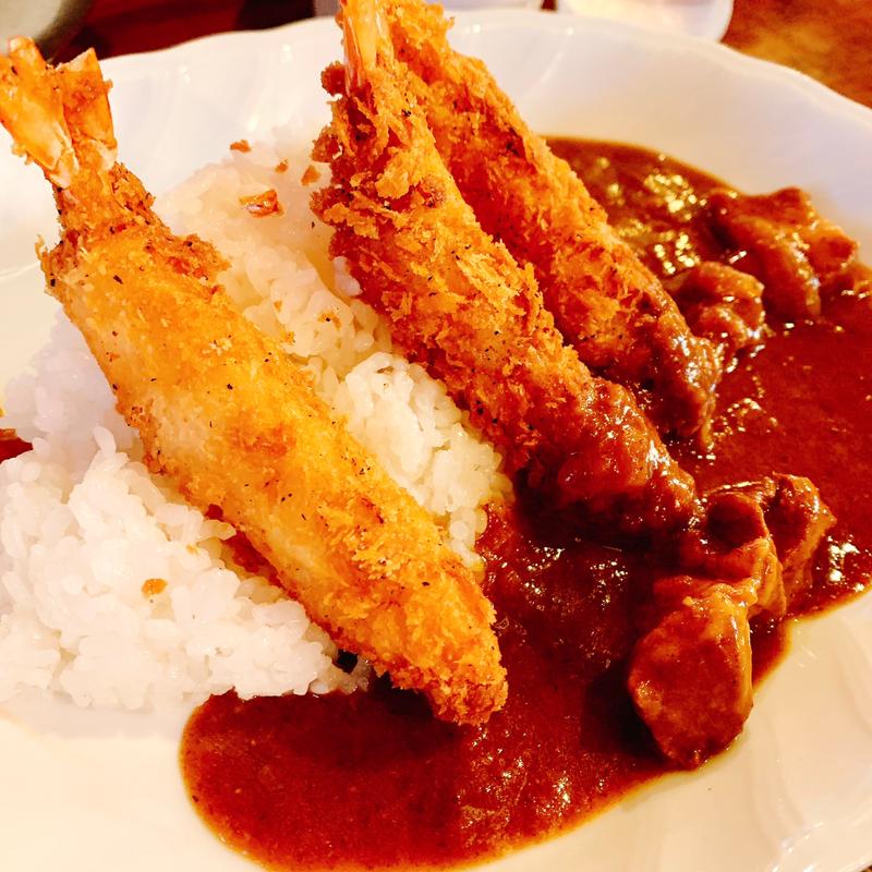 エビフライカレー(レストラン喫茶ぽっぽ)