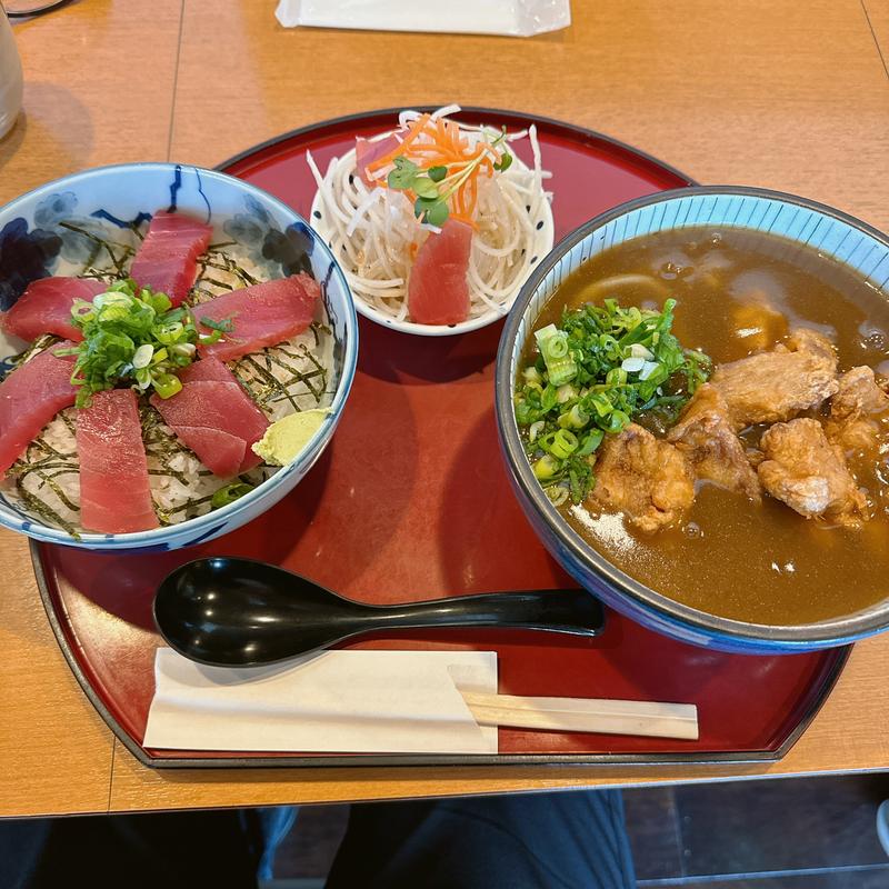 カレーうどん定食(鉄火丼)(浅野屋 )
