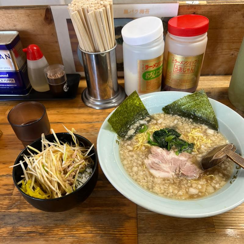 ラーメン　ネギ丼(ラーメンショップ椿 上彦川戸店)
