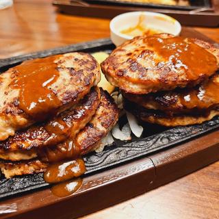 ワンコインハンバーグアレンジ6枚(ステーキガスト 深大寺店)