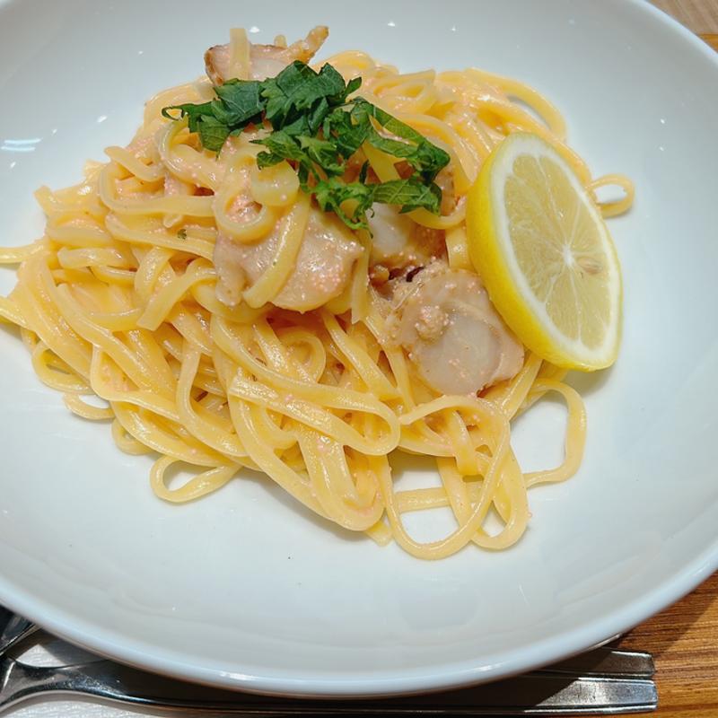 帆立の明太パスタ(シナボン・シアトルズベストコーヒー イオンモール川口店)