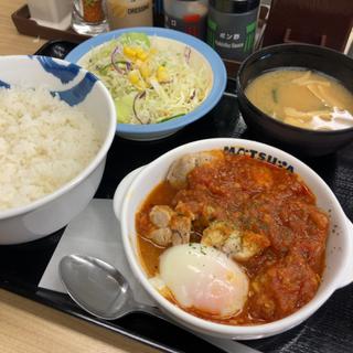 うまトマチキン定食(松屋 中目黒店 )