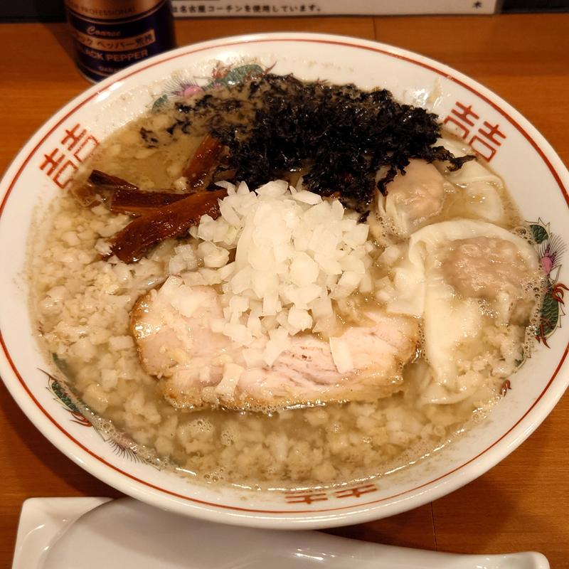 冬背脂煮干しラーメン(自家製手もみ麺 鈴ノ木)