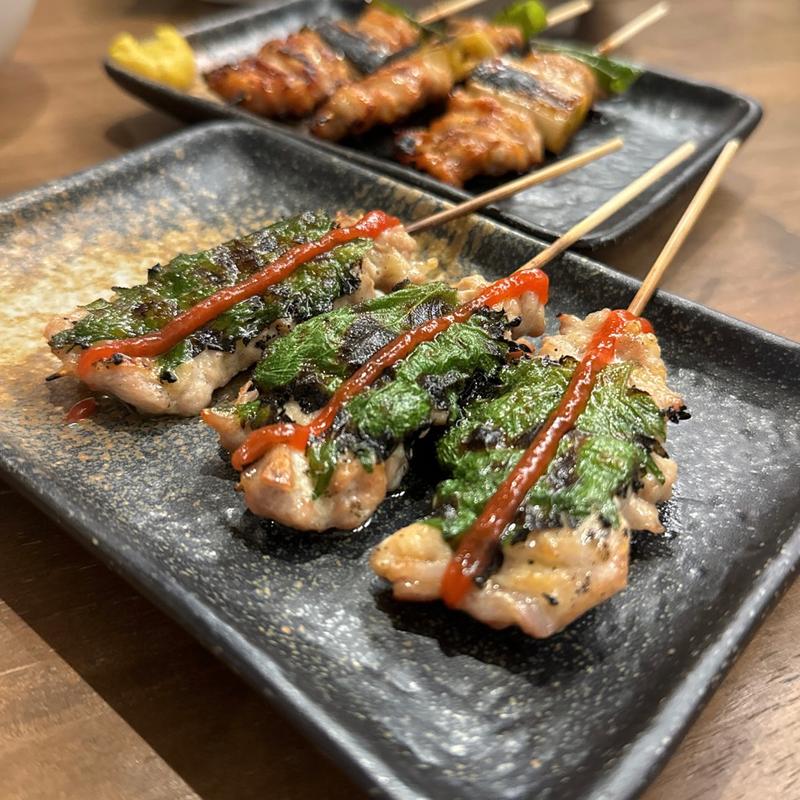 せせりしそ巻き(やきとり つくつく)