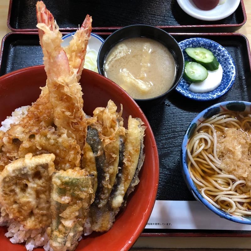 天丼セット(そば処 まつしま)