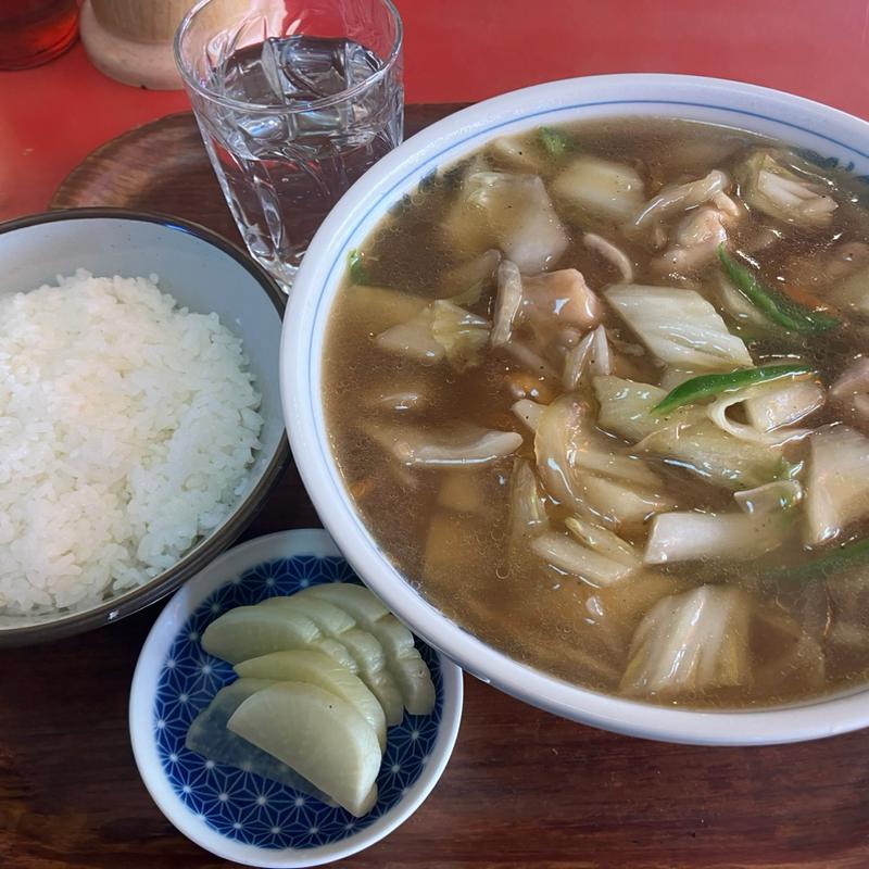 鶏そば+半ライス(廬山)