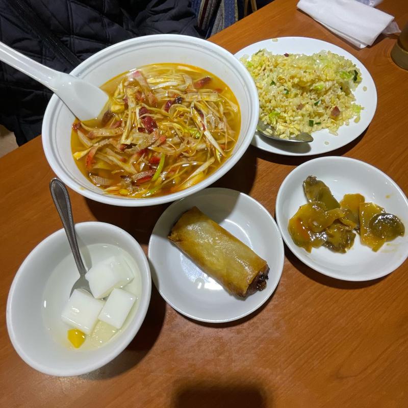 ネギ又焼そばセット(品珍閣)