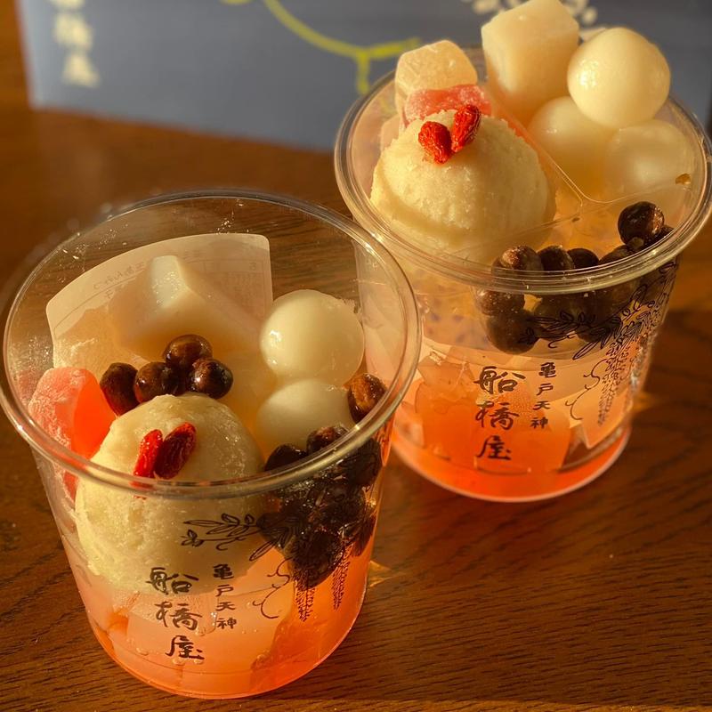 苺ミルク白玉あんみつ(船橋屋 キラリナ京王吉祥寺売店 )