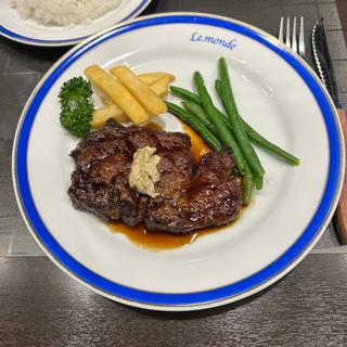 リブロースステーキ定食(ル・モンド新宿店)