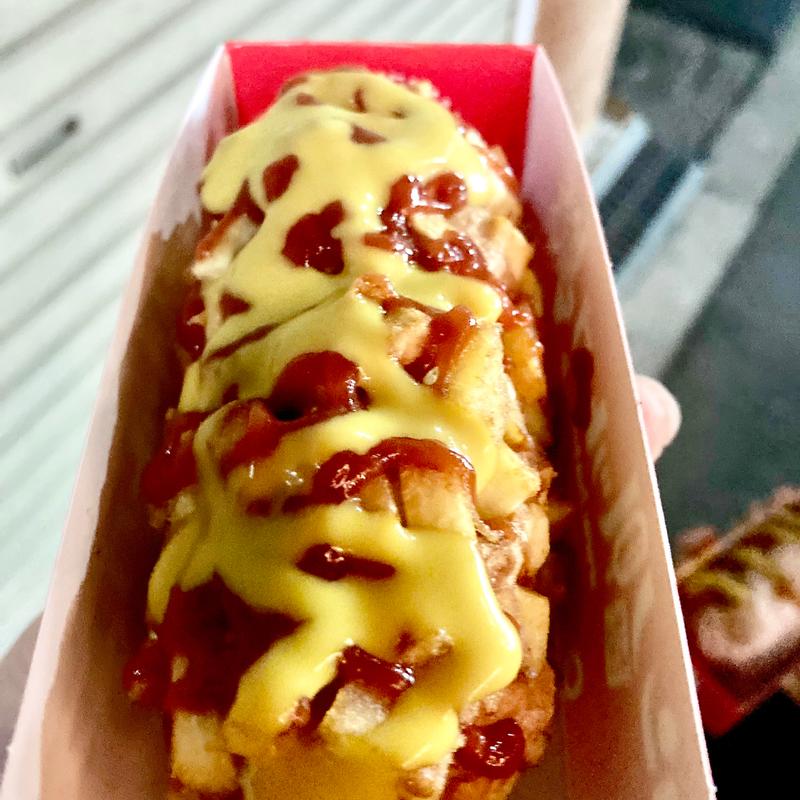 ポテト.チェダー.モッツァレラハットグ(元祖ジョンノハットグ 大阪2号店)