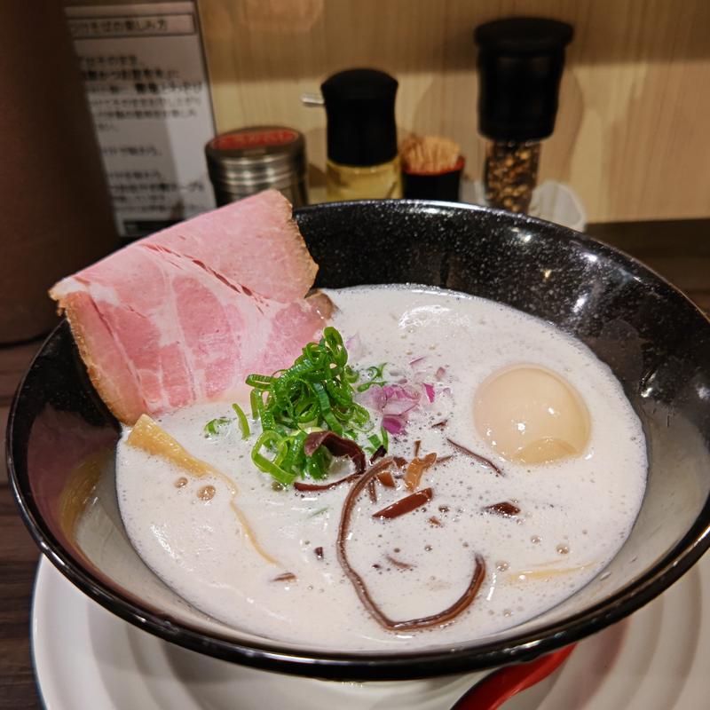 濃厚泡豚骨 味玉塩ラーメン(淡麗豚骨TSUCHINOTOMI)