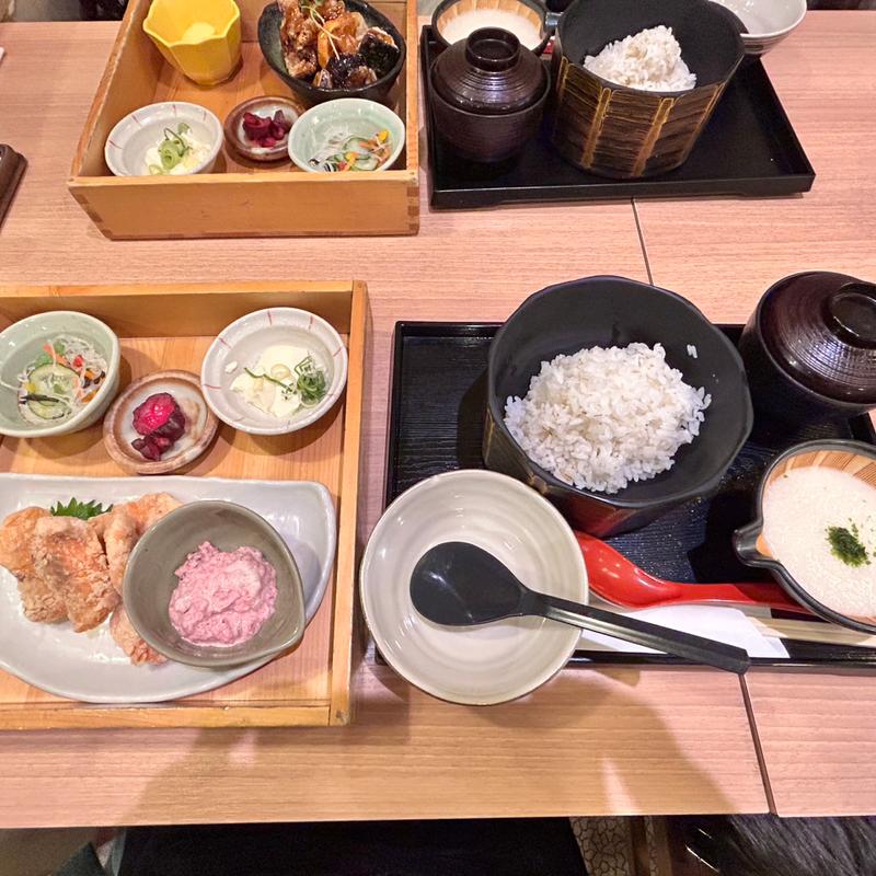 サーモンの竜田揚げ(ご飯ととろろ とろ麦 HEPナビオ店)