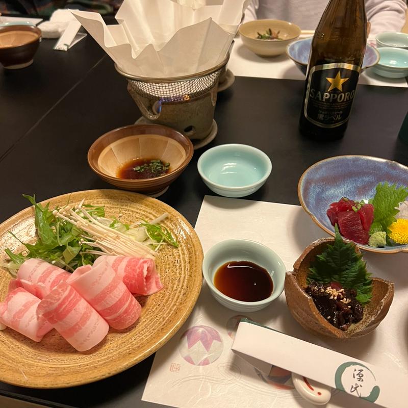 しゃぶしゃぶ　刺身(割烹 源氏)