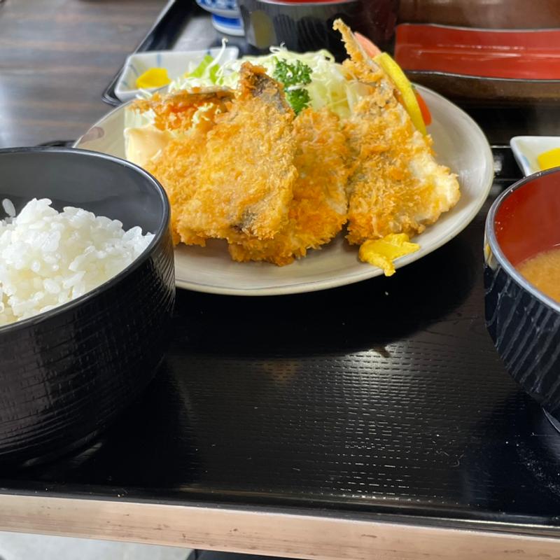 アジフライ定食(かねや食堂)