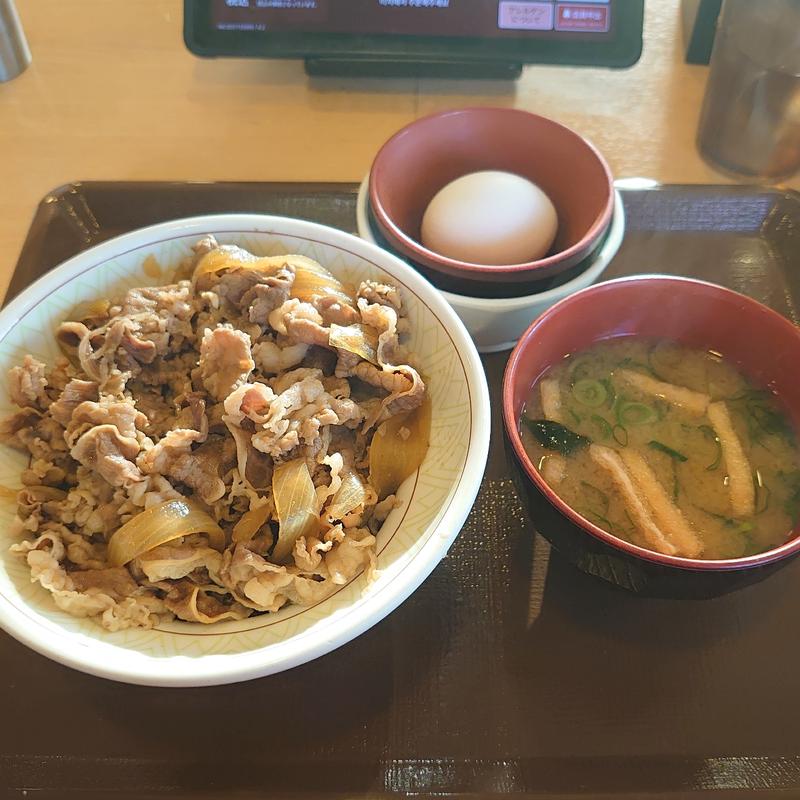 牛丼＋中盛＋たまごセット(すき家 50号筑西蓮沼店 )