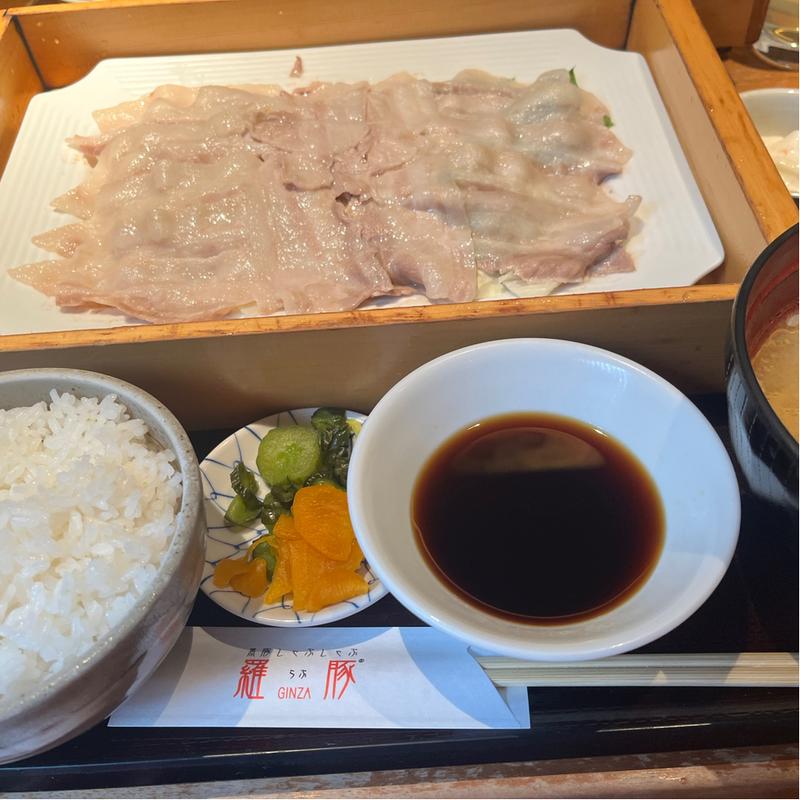 野菜と黒豚のせいろ蒸し(銀座 羅豚 はなれ)