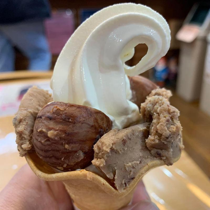 モンブランソフトクリーム(鈴ひろ庵)