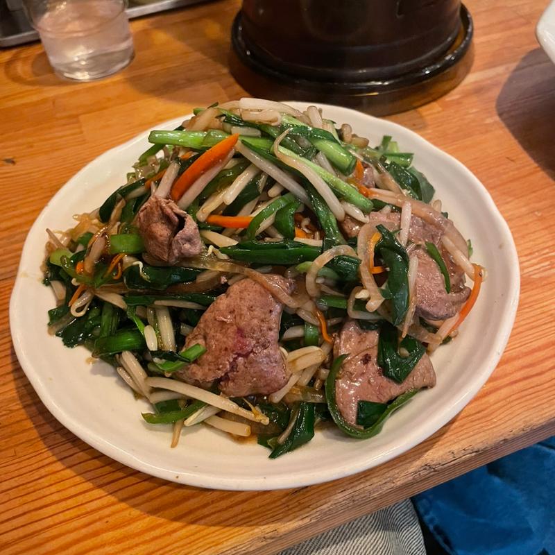 ニラレバ炒め(都飯店 （ミヤコハンテン）)