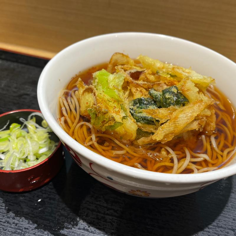 ほたて長ネギかき揚げそば(いろり庵きらく 池袋店)