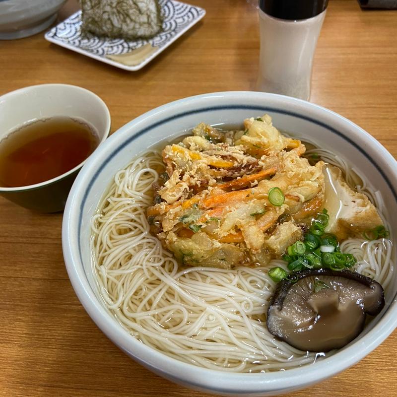 かき揚げにゅうめん(そうめん金龍 大岩店)