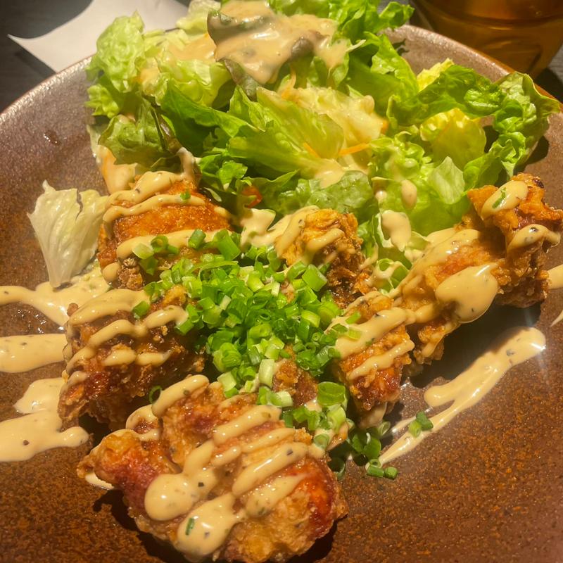 鶏の唐揚げマヨネーズ定食(麺酒房 実之和 赤坂店)